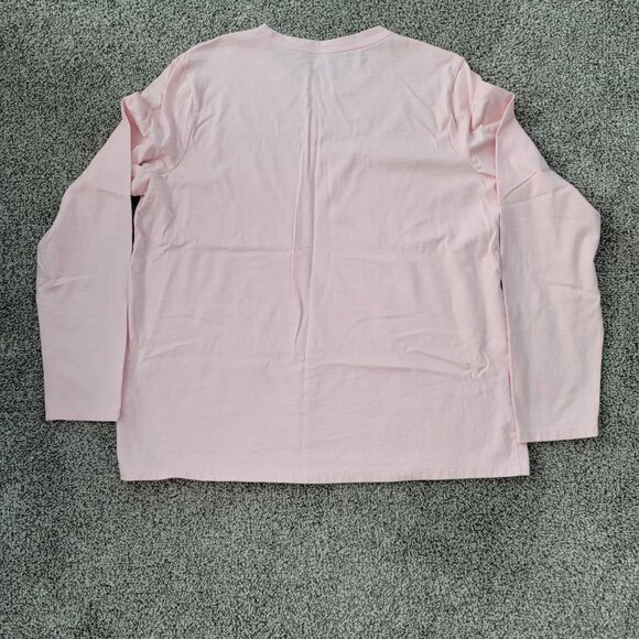 Ladies Lands End Long Sleeve Pink T-shirt XL -18, Pre-Owned in Nice Condition - Picture 6 of 11